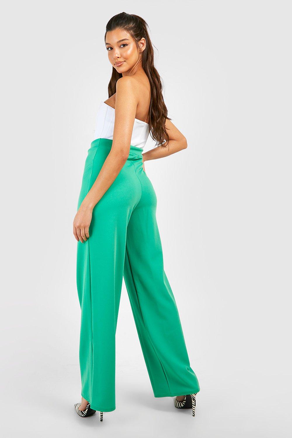 Boohoo hot sale green trousers